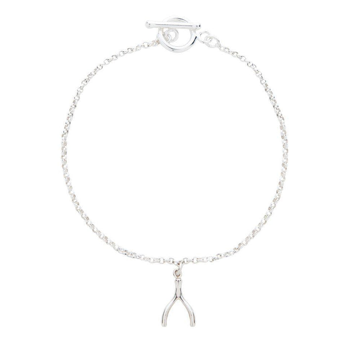 Wishbone Bracelet in Silver