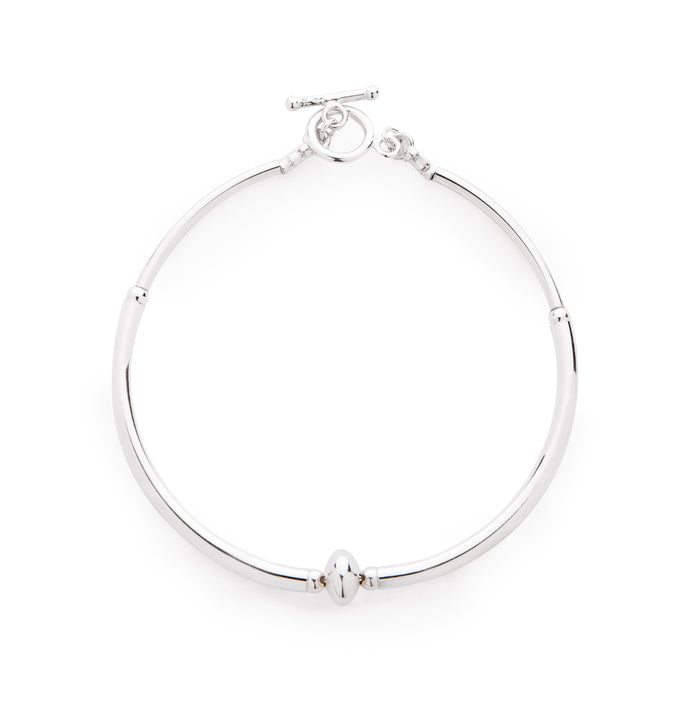 Simplicity Bead Bracelet in Silver
