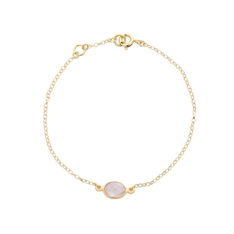 Rose Quartz Crystal Beaded Bracelet | From Eternal Sunshine