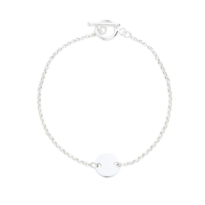 Simplicity Disc Bracelet in Silver