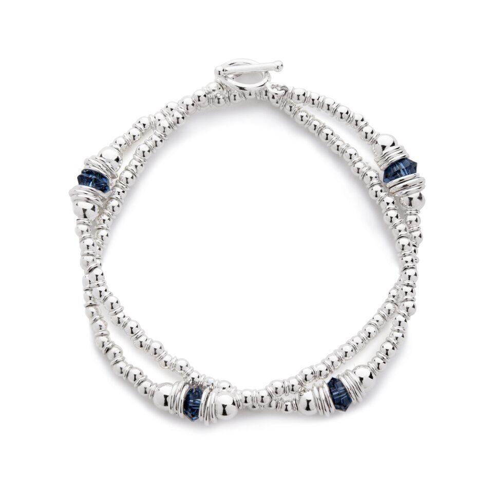 Navy Blue Fluidity Cluster Wrap Bracelet – Georgina Bywater