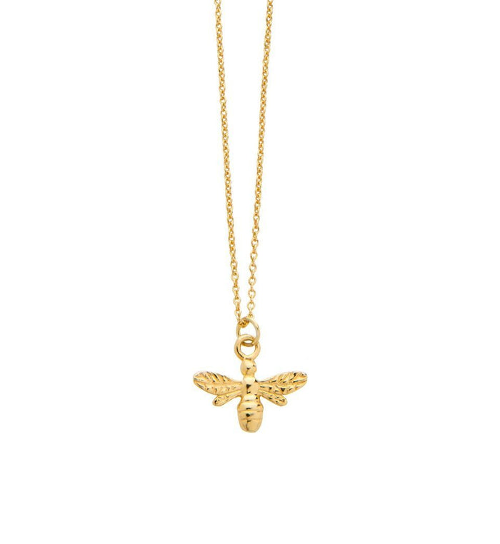 Bee Pendant Necklace in Gold